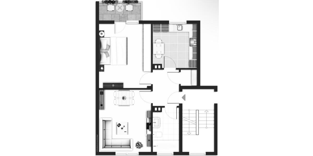 Etagenwohnung Köln Kalk - 2 Zimmer, 56 m&sup2;, 169.900&euro; | Angebot:26717644
