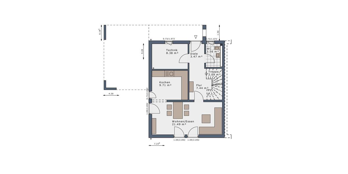Doppelhaushälfte Meerbusch - 4 Zimmer, 120 m&sup2;, 2.100&euro; | Angebot:26664344