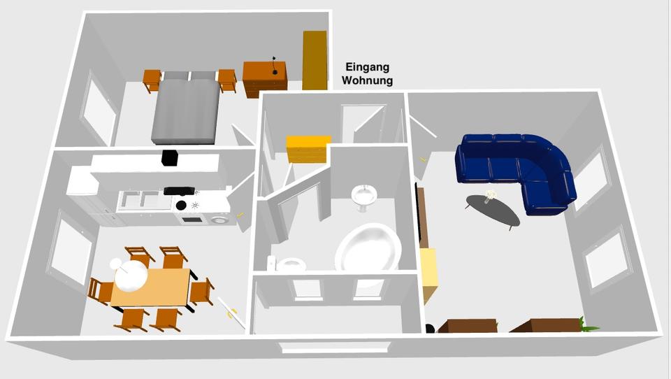 Etagenwohnung Köln Mülheim - 2 Zimmer, 60 m&sup2;, 780&euro; | Angebot:25907459
