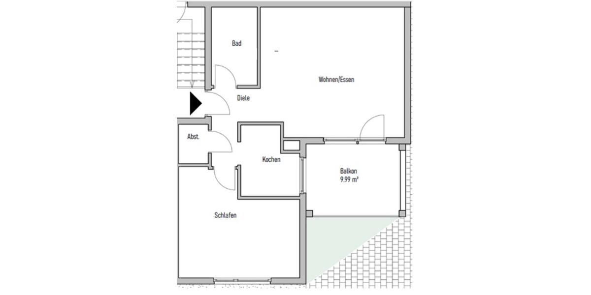Etagenwohnung Bergisch Gladbach Gronau - 2 Zimmer, 70 m&sup2;, 970&euro; | Angebot:25942458