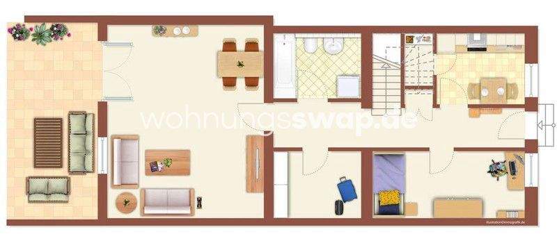 Etagenwohnung Köln Ossendorf - 3 Zimmer, 115 m&sup2;, 1.416&euro; | Angebot:25944763