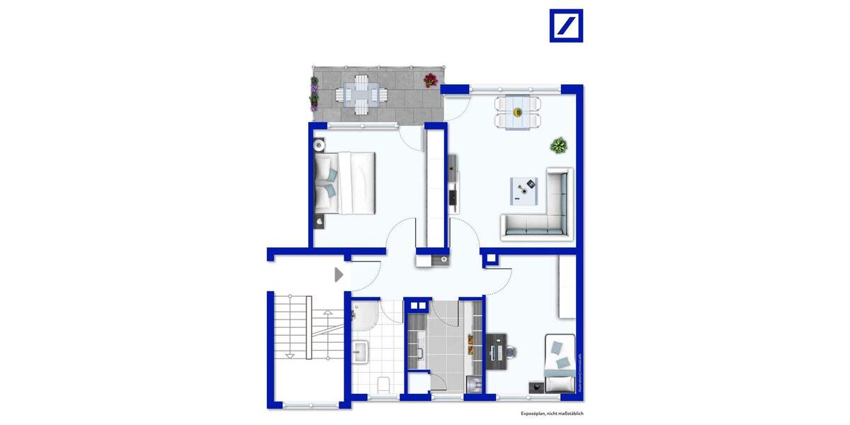 Etagenwohnung Leverkusen Schlebusch - 3 Zimmer, 69 m&sup2;, 219.000&euro; | Angebot:25821816