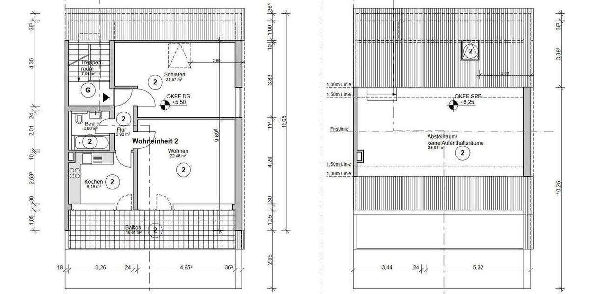 Etagenwohnung Düsseldorf Bilk - 2 Zimmer, 64 m&sup2;, 320.000&euro; | Angebot:25657435