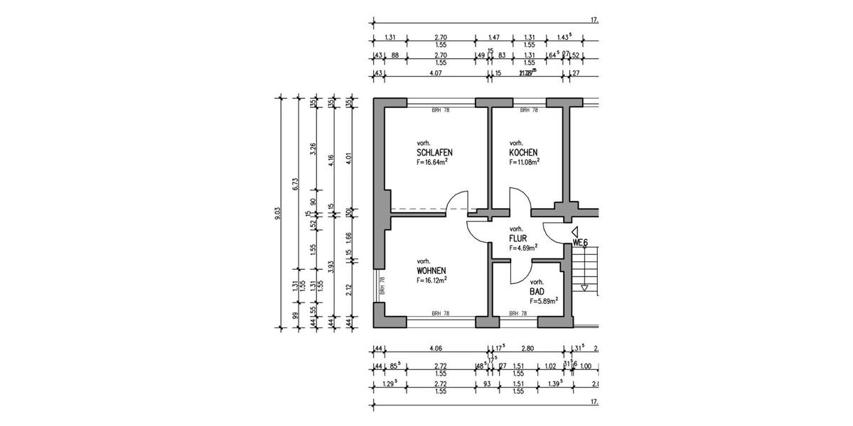 Etagenwohnung Solingen Burg - 2 Zimmer, 55 m&sup2;, 715&euro; | Angebot:26060182