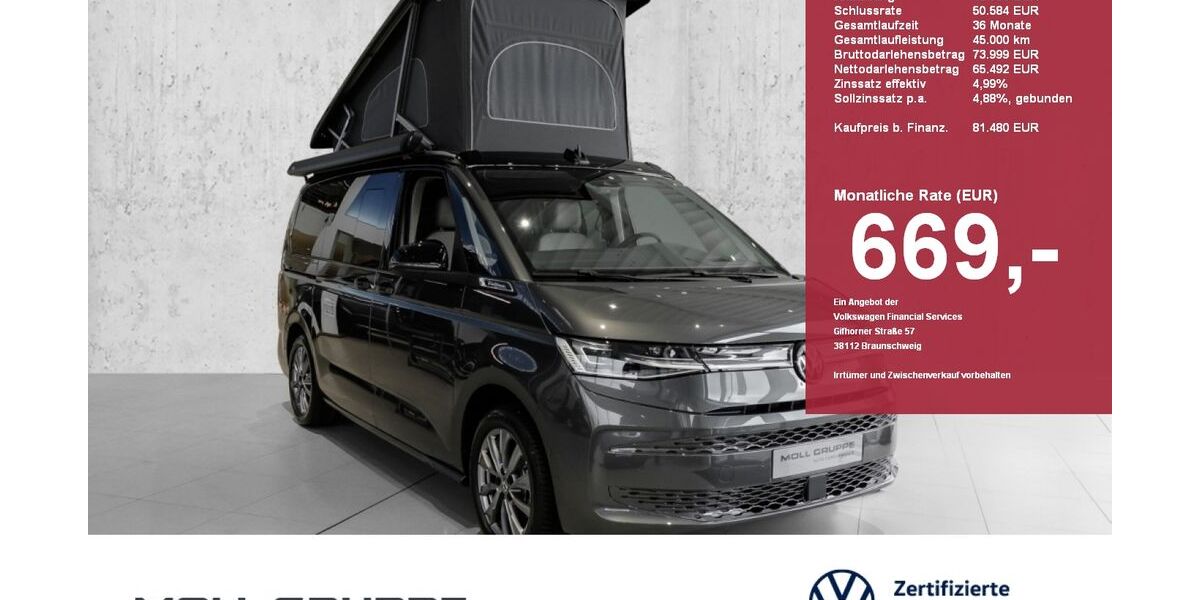 VW T7 California 4.980 km 79.880 &euro; Düsseldorf 40474