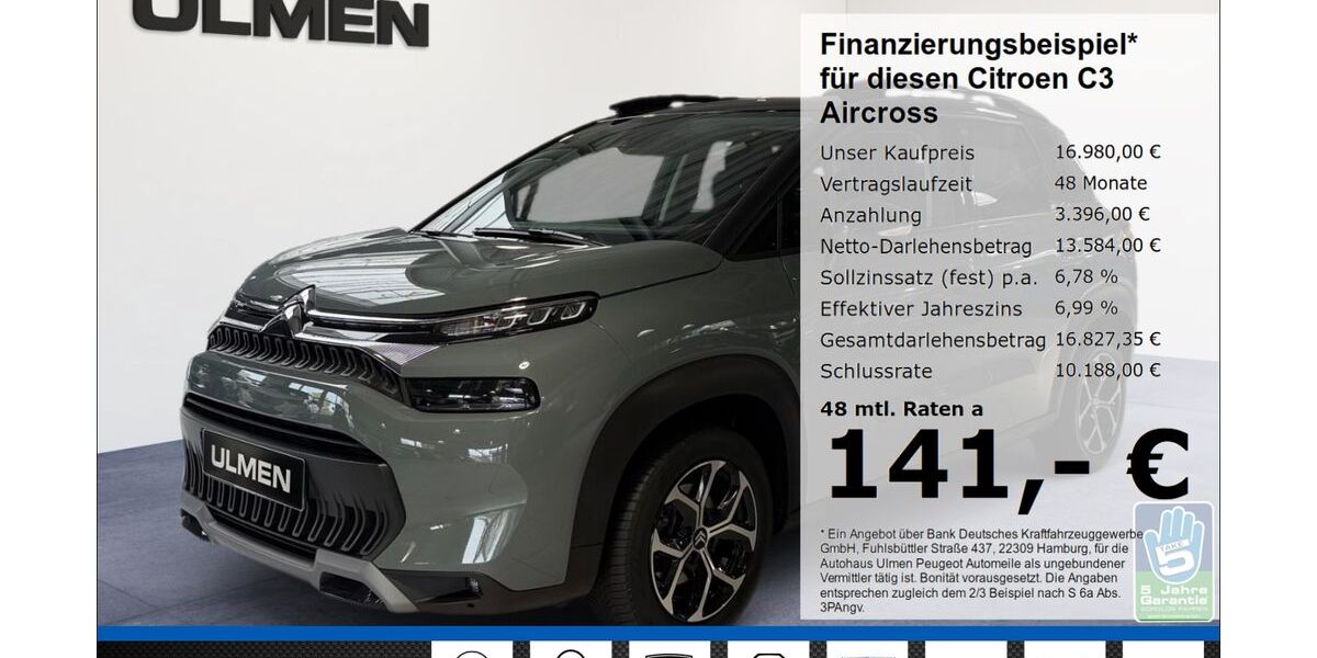 Citroen C3 Aircross 49.177 km 16.980 &euro; Düsseldorf 40233