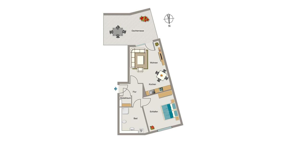 Etagenwohnung Brühl - 2.5 Zimmer, 63 m&sup2;, 812&euro; | Angebot:25386629