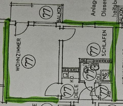 Etagenwohnung Bergisch Gladbach Frankenforst - 2 Zimmer, 37 m&sup2;, 135.000&euro; | Angebot:27298933