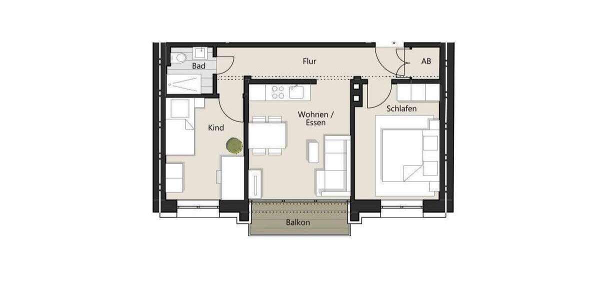 Etagenwohnung Köln Südstadt - 3 Zimmer, 50 m&sup2;, 374.900&euro; | Angebot:25103073