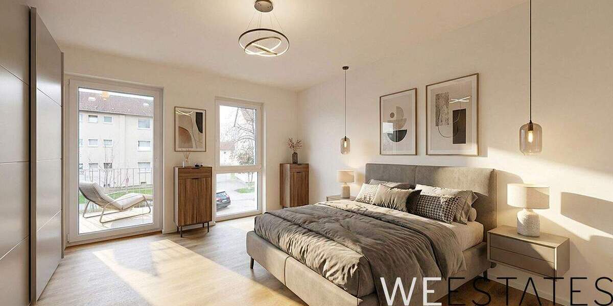 Etagenwohnung Düsseldorf Eller - 2 Zimmer, 63 m&sup2;, 1.220&euro; | Angebot:25738960