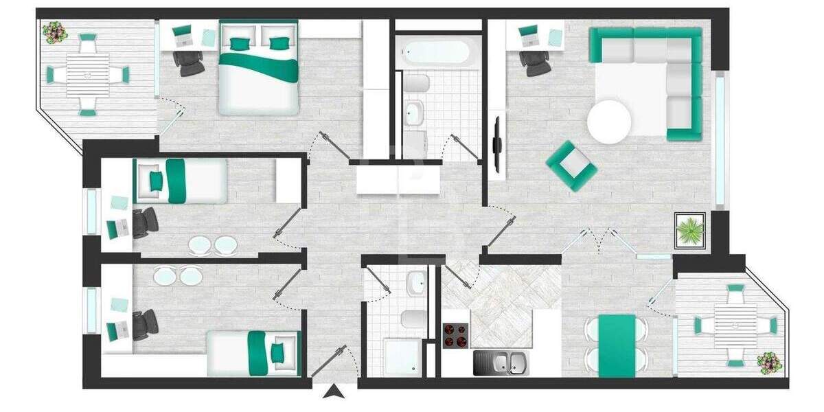 Etagenwohnung Köln Zündorf - 3 Zimmer, 87 m&sup2;, 329.000&euro; | Angebot:25914396