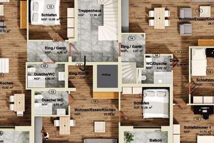 Wohnung Pulheim - 2 Zimmer, 43 m&sup2;, 268.000&euro; | Angebot:23872345