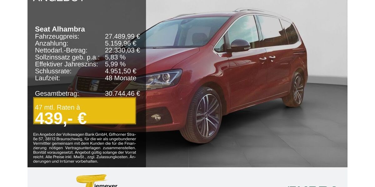 Seat Alhambra 89.278 km 27.490 &euro; Remscheid 42857