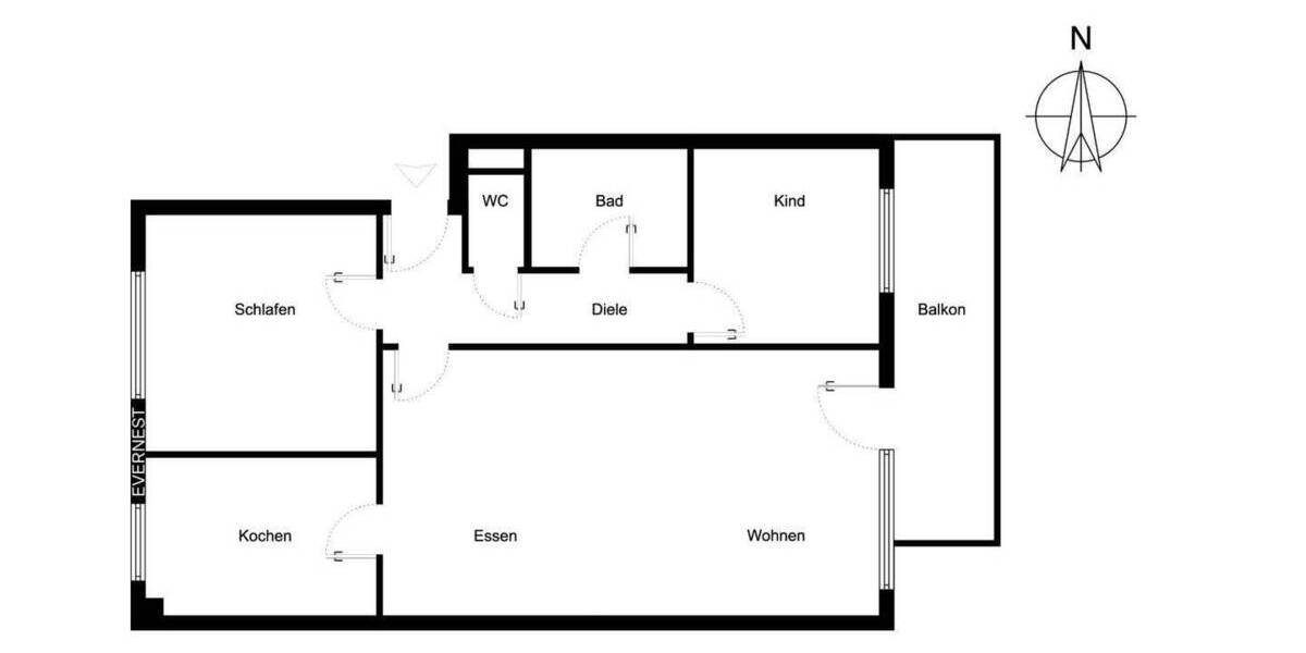 Etagenwohnung Köln Niehl - 3 Zimmer, 83 m&sup2;, 325.000&euro; | Angebot:25686961