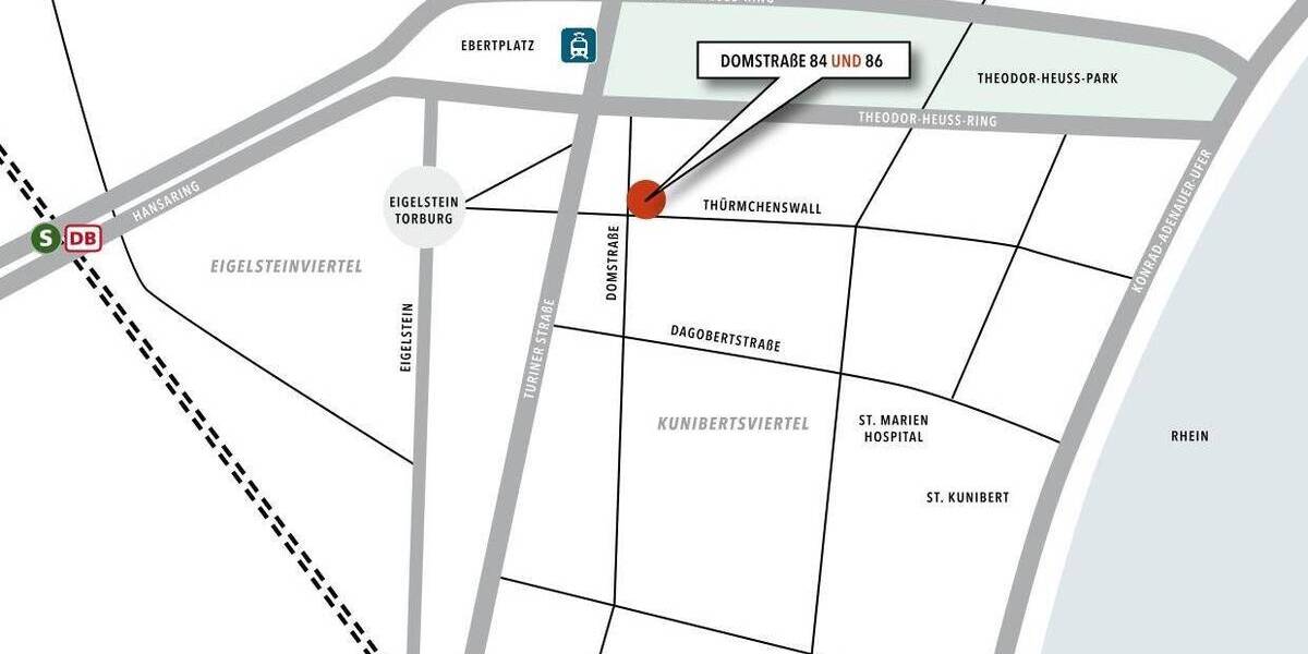 Gewerbeobjekt Köln Altstadt-Nord - 2 Zimmer, 37 m&sup2;, 244.075&euro; | Angebot:25683073