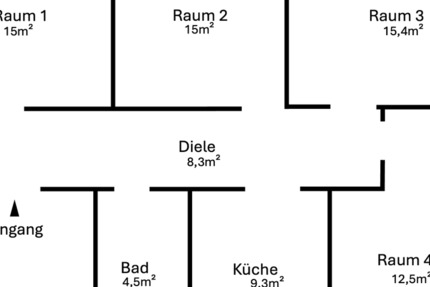 Wohnung Köln Mülheim - 4 Zimmer, 83 m&sup2;, 1.150&euro; | Angebot:25840809