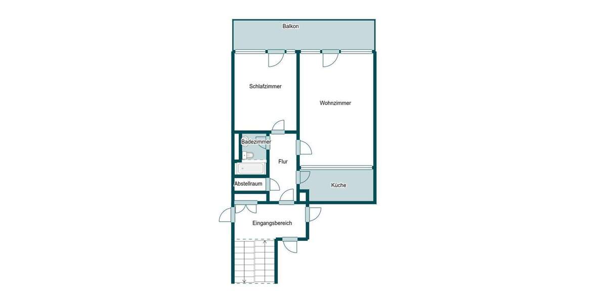 Etagenwohnung Bergisch Gladbach Bockenberg - 2 Zimmer, 61 m&sup2;, 125.000&euro; | Angebot:25749615