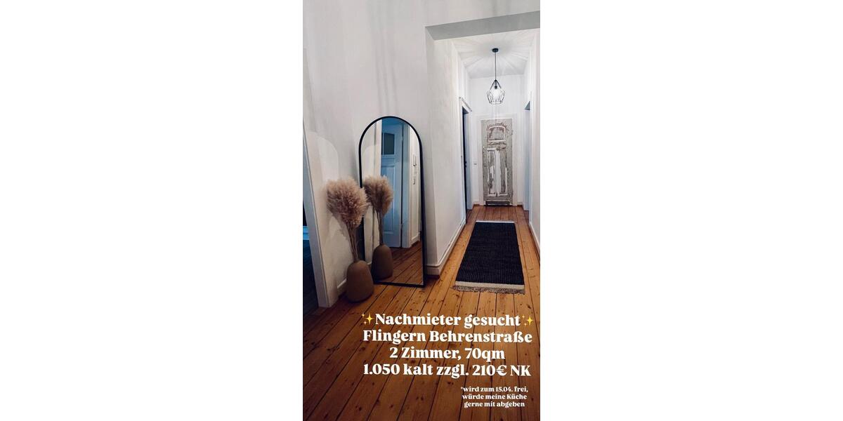 Etagenwohnung Düsseldorf Flingern Süd - 2 Zimmer, 70 m&sup2;, 1.300&euro; | Angebot:25978321