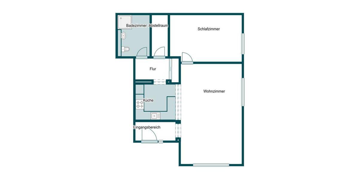 Etagenwohnung Leverkusen Opladen - 2 Zimmer, 57 m&sup2;, 179.000&euro; | Angebot:25958072