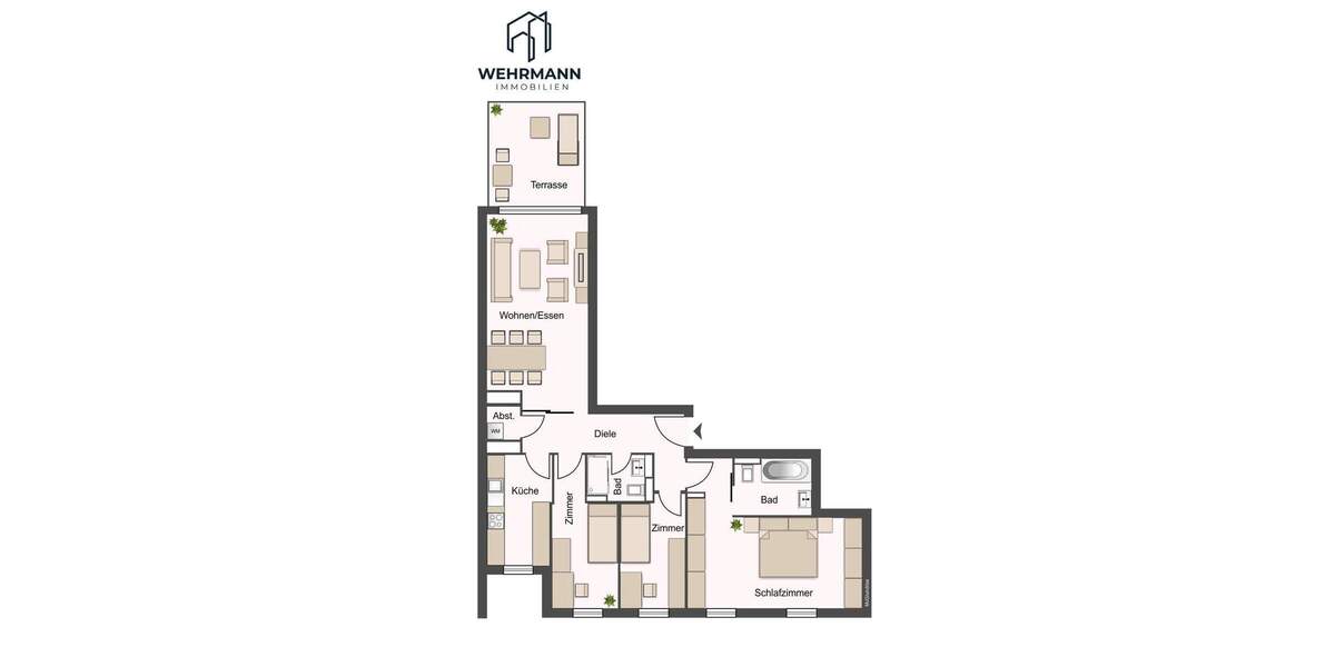 Etagenwohnung Köln Bayenthal - 4 Zimmer, 120 m&sup2;, 1.090.000&euro; | Angebot:25685038