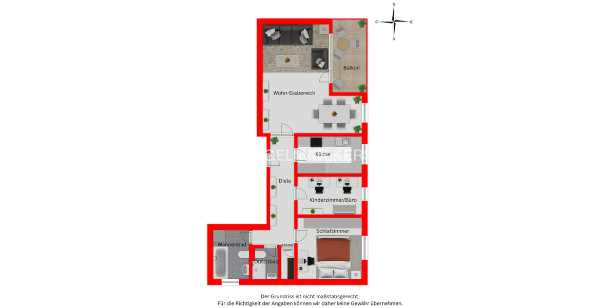 Etagenwohnung Erkrath Hochdahl - 3 Zimmer, 102 m&sup2;, 325.000&euro; | Angebot:25668505