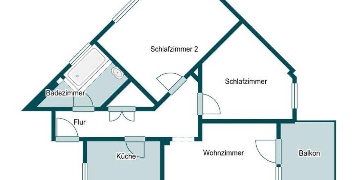 Etagenwohnung Heiligenhaus Mitte - 3 Zimmer, 72 m&sup2;, 139.000&euro; | Angebot:26028908