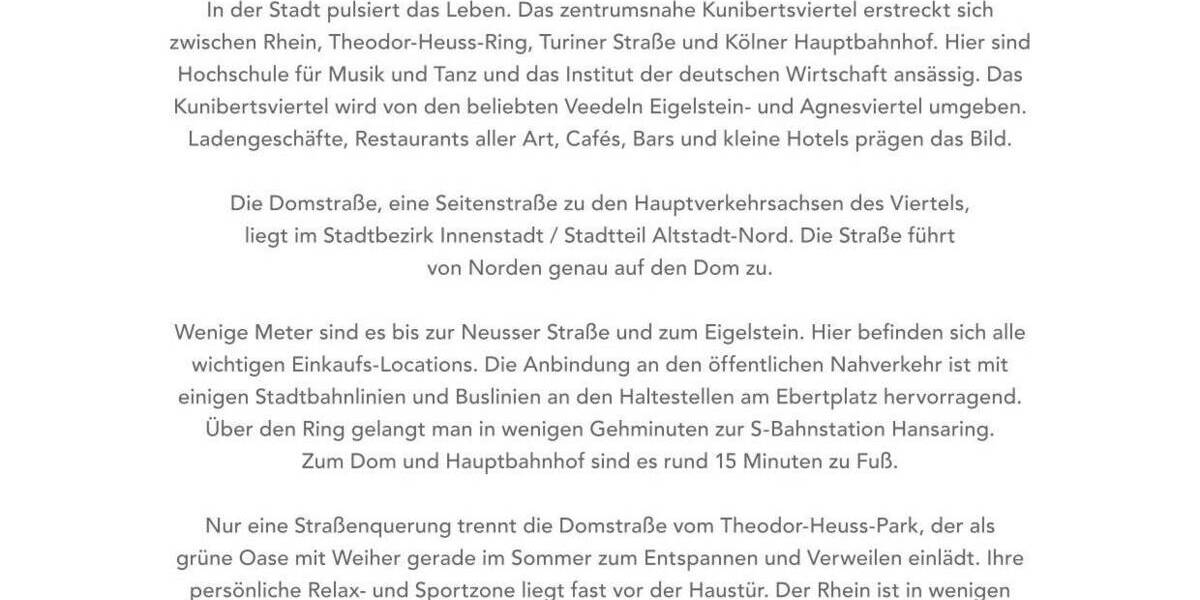 Gewerbeobjekt Köln Altstadt-Nord - 2 Zimmer, 37 m&sup2;, 244.075&euro; | Angebot:25683073