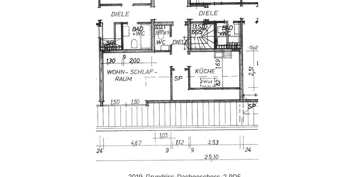 Dachgeschoßwohnung Köln Lindenthal - 2 Zimmer, 38 m&sup2;, 170.000&euro; | Angebot:25054906